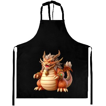 Discover Golden Majesty Dragon Aprons