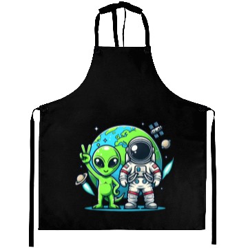 Discover Alien Astronauts In Space Aprons