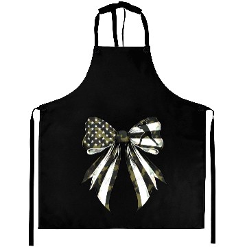 Discover Coquette Bow Baseball Player Camouflage US Flag Aprons