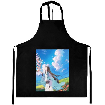 Discover Serene Blossom Anime Aesthetic Aprons