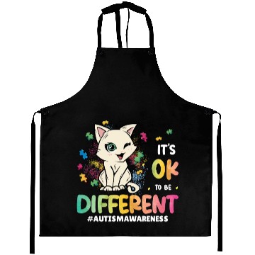 Discover Support Autistic Adults Kids Autism Different Cat Aprons