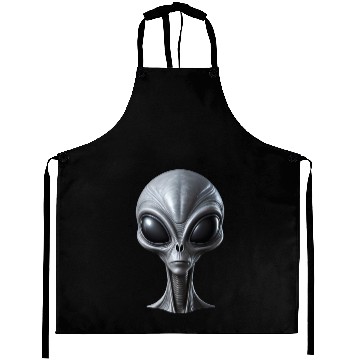 Discover Realistic Grey Alien Extraterrestrial Being Aprons