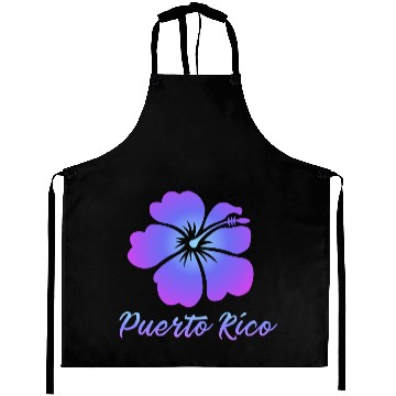 Discover Puerto Rico Hibiscus Aprons