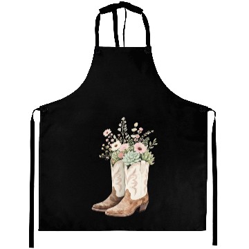 Discover Boho Bloom Boots: Wildflower Cowgirl Style Aprons