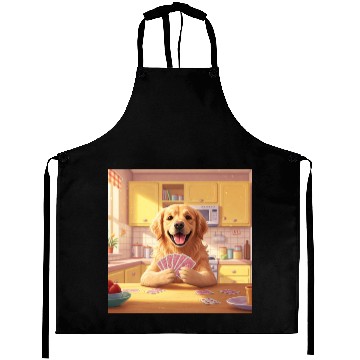 Discover card game dog Aprons