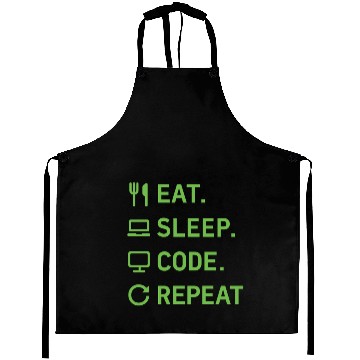 Discover Eat Sleep Code Repeat – Programmer Lifestyle Aprons