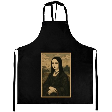 Discover Gothic Geisha Mona Lisa Ukiyo-e Portrait with Aprons