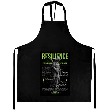 Discover Resilience Angel – Neon Motivational Art Aprons