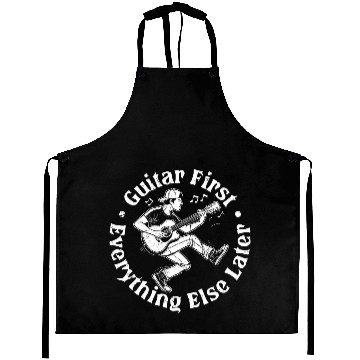 Discover Guitar firts, cool guitar player Aprons