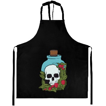Discover Garden Skull in a Jar Aesthetic Aprons