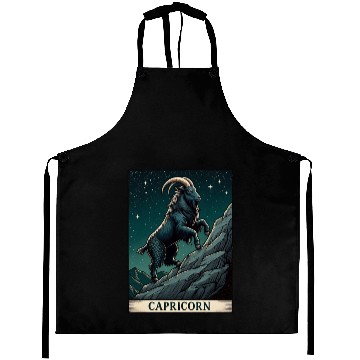Discover Zodiac Card Capricorn Aprons