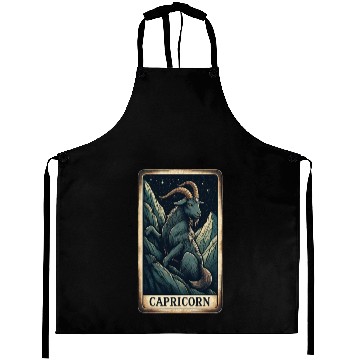 Discover Zodiac Card Capricorn Aprons