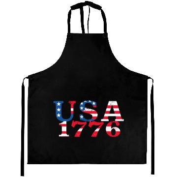 Discover USA Established 1776 Stars Red White Blue Aprons