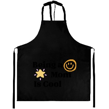 Discover Being a Mom Is Cool – Fun Modern yellow Mom Design Aprons