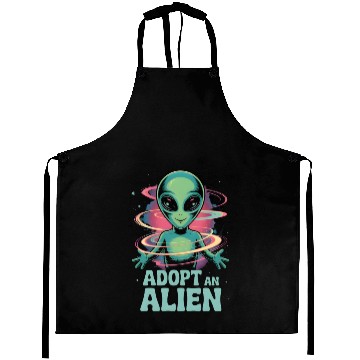 Discover Adopt An Alien Funny Alien Lover Gifts Aprons