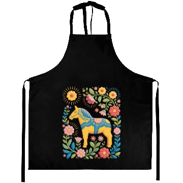 Discover Sunny Summer Dala Horse with Flowers Aprons