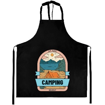 Discover Eat Sleep CAMPING Repeat – Retro Aprons