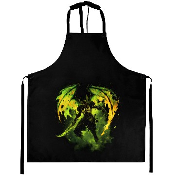 Discover Demonic Warrior Hellfire Fantasy Artwork Aprons