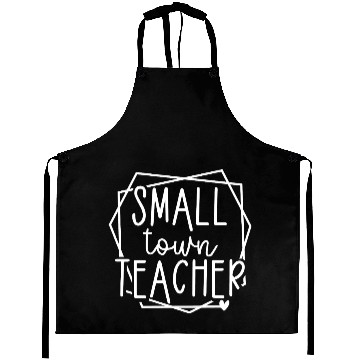Discover Small Town Teacher Heart Graphic for Educators Aprons