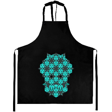Discover Geometric Skull - Cyan Aprons