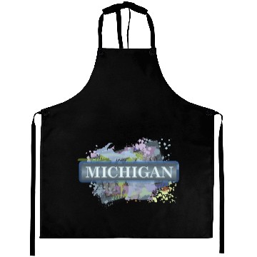 Discover Michigan Abstract Aprons