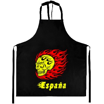 Discover Spain Skull Design Design Aprons