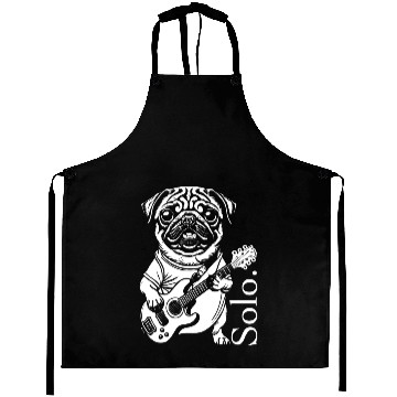 Discover Pug solo. Dark colors Aprons