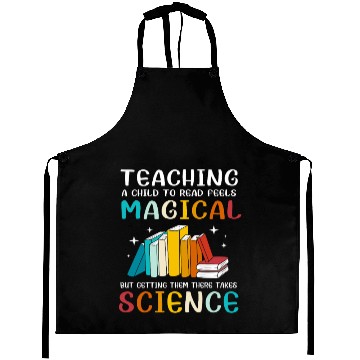 Discover Reading Teacher Bookworm Read Books Aprons