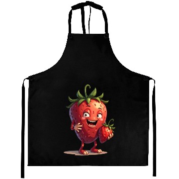 Discover Funny Strawberry Strawberries Fruits Aprons