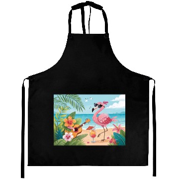 Discover Tropical flamingo party Aprons