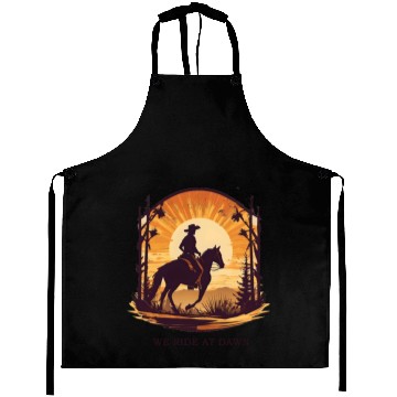 Discover WE RIDE AT DAWN – Cowboy Spirit Edition Aprons
