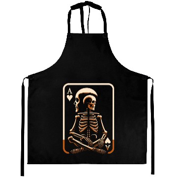Discover Skeleton Ace Playing Card Aprons
