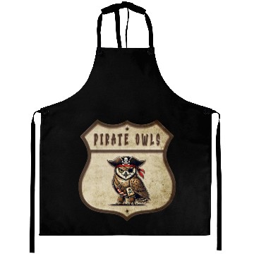 Discover Pirates Owl Design Aprons