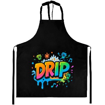 Discover DRIP Graffiti Robot Aprons – Fun Streetwear Style