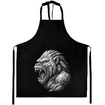 Discover Fierce Geometric angry monkey Aprons