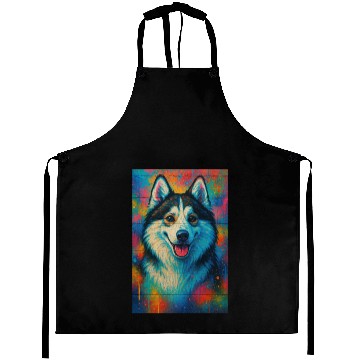 Discover Energetic Husky Splash Aprons
