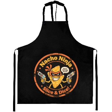 Discover Vintage Style Nacho Chip with Light Guns Gamer Aprons