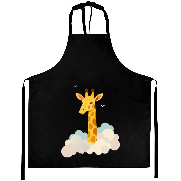 Discover Gentle Giraffe Above the Clouds – Dreamy Motif Aprons