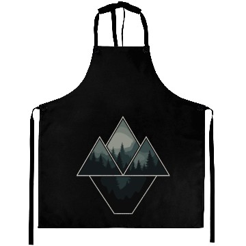 Discover Geometric Forest Mountains Aprons