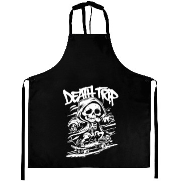 Discover Skeleton Skateboard Gothic Punk Street Art Aprons