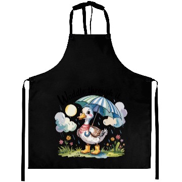 Discover Rainy Day Duck Design Aprons