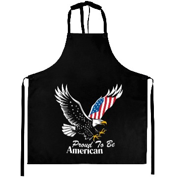 Discover Proud To Be American Eagle Flag Aprons