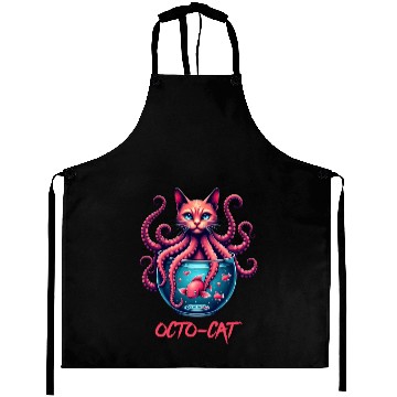 Discover Octo-Cat Creepy Cute Hybrid Monster Design Aprons