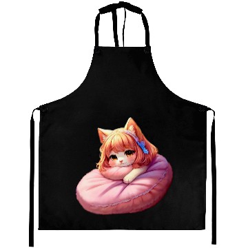 Discover Neko Snoozing Under Sakura Aprons