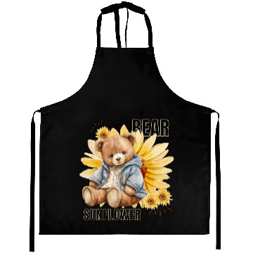 Discover Bear and Sunflower Aprons