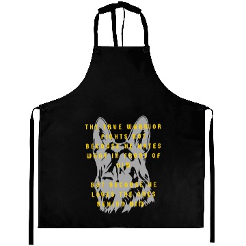 Discover True Warrior German Shepherd , Loyal Defender Aprons