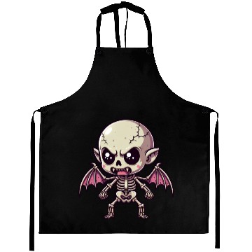 Discover Cute Vampire Skeleton – Bat-Winged Monster Aprons