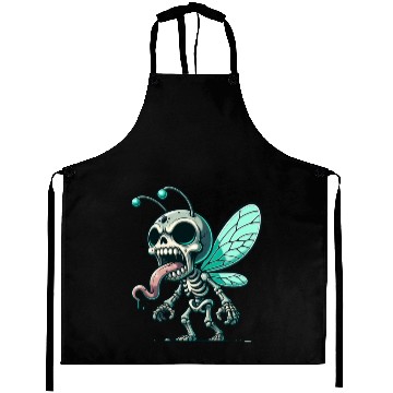 Discover Insect Skeleton Mutant – Tongue-Out Creepy Bug Aprons