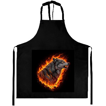 Discover Wildfire Wolf - Nature's Fury Aprons