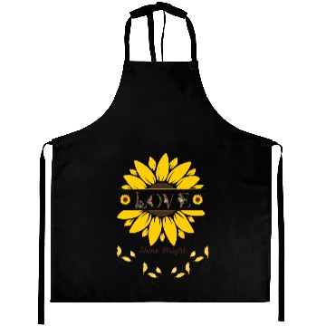 Discover LOVE Sunflower Shine Bright Aprons